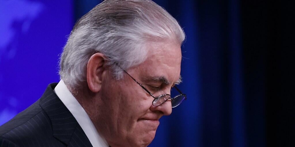 Wollte gerne noch eine Weile US-Aussenminister bleiben: Rex Tillerson bei seinem Abschiedsauftritt am Dienstag in Washington.