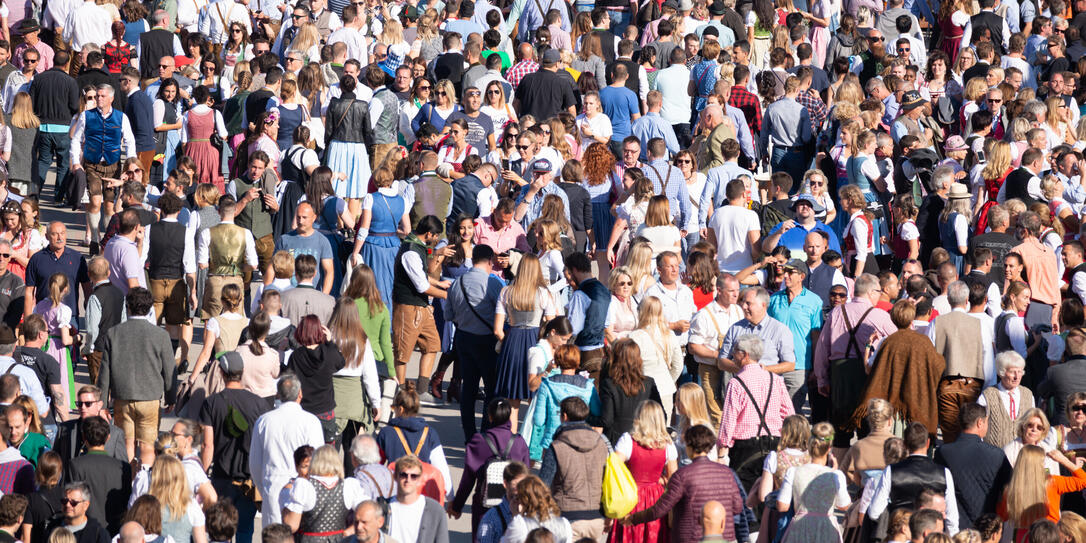 Crowd at the Beer Fest in Munich