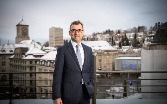 St. Gallen - Bilanz PK St. Galler Kantonalbank SGKB Im Bild CEO Roland Ledergerber Bank