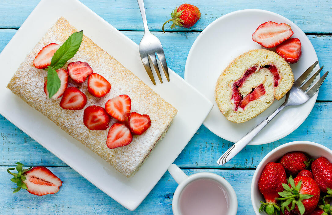 Erdbeerrollade