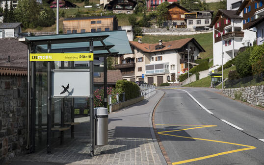 Bushaltestelle  Rütelti Triesenberg