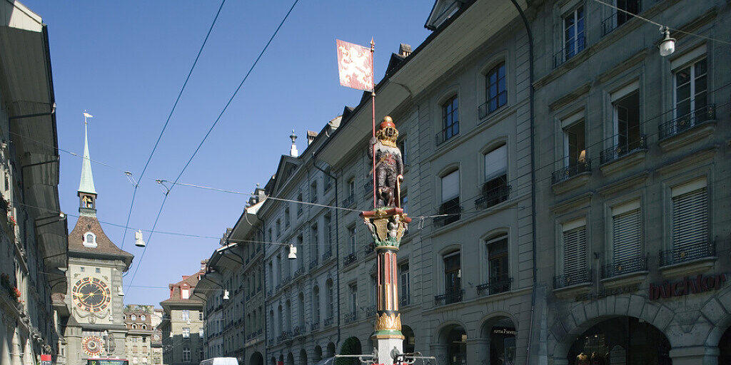 Posten Nummer 7 der Altstadt-Tour im Kinderbuch "Berns verborgene Geschichten": Der Ritter auf dem Zähringerbrunnen, der kein richtiger Ritter ist. (Archivbild)
