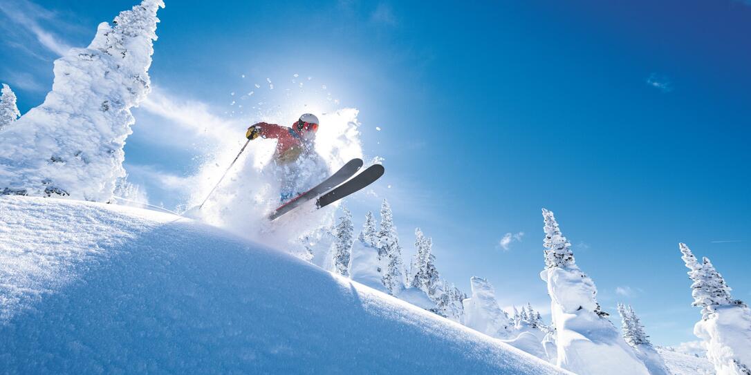 Powder skiing Powder skiing