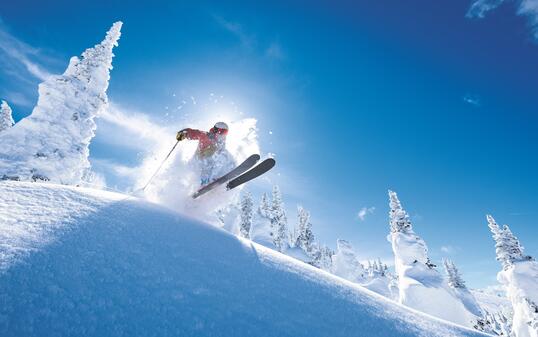 Powder skiing