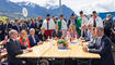 Feierlichkeiten zum Jubiläum bei der alten Rheinbrücke Vaduz–Sevelen
