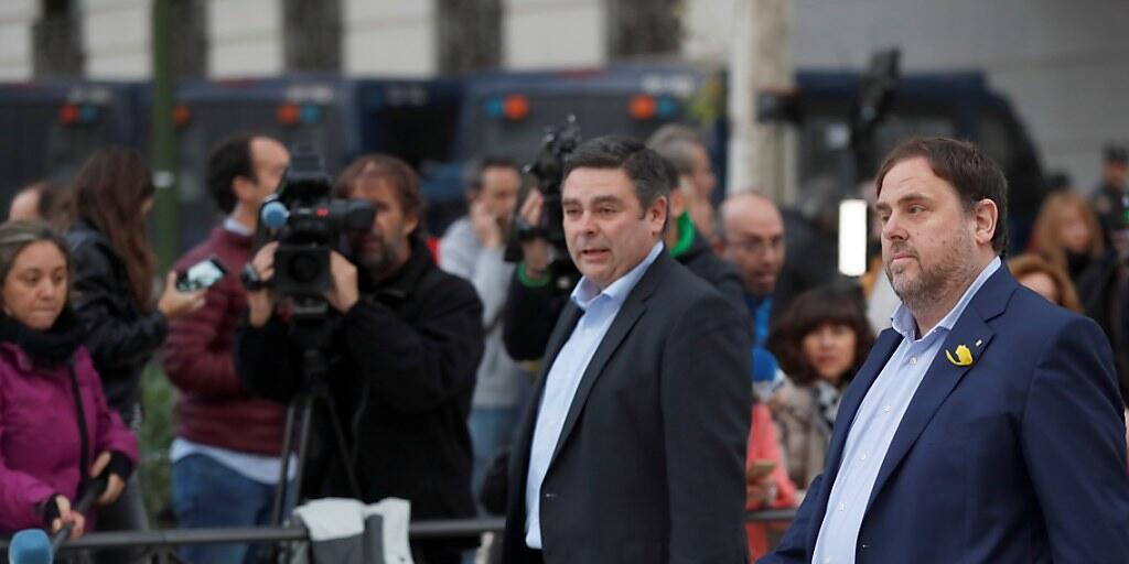 Oriol Junqueras, der ehemalige Stellvertreter des abgesetzten Regionalpräsidenten Carles Puigdemont, wurde am Freitag als erster vom Gericht in Madrid angehört. (Archiv)