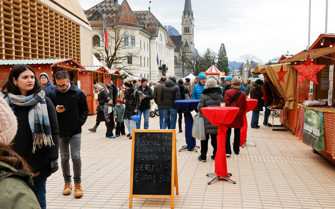 Weihnachtsmarkt, Vaduz, Liechtenstein.