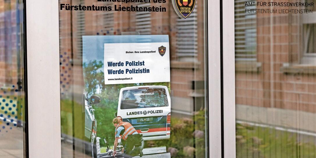 Stellenplakat Landespolizei in Vaduz