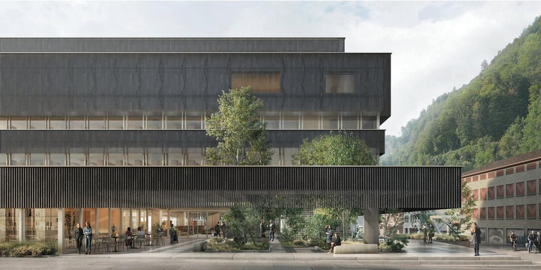 Visualisierung der neuen Landesbibliothek