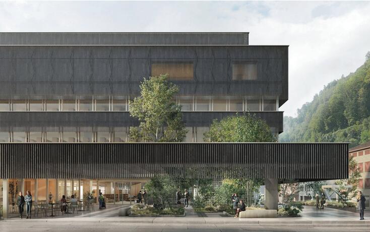 Visualisierung der neuen Landesbibliothek