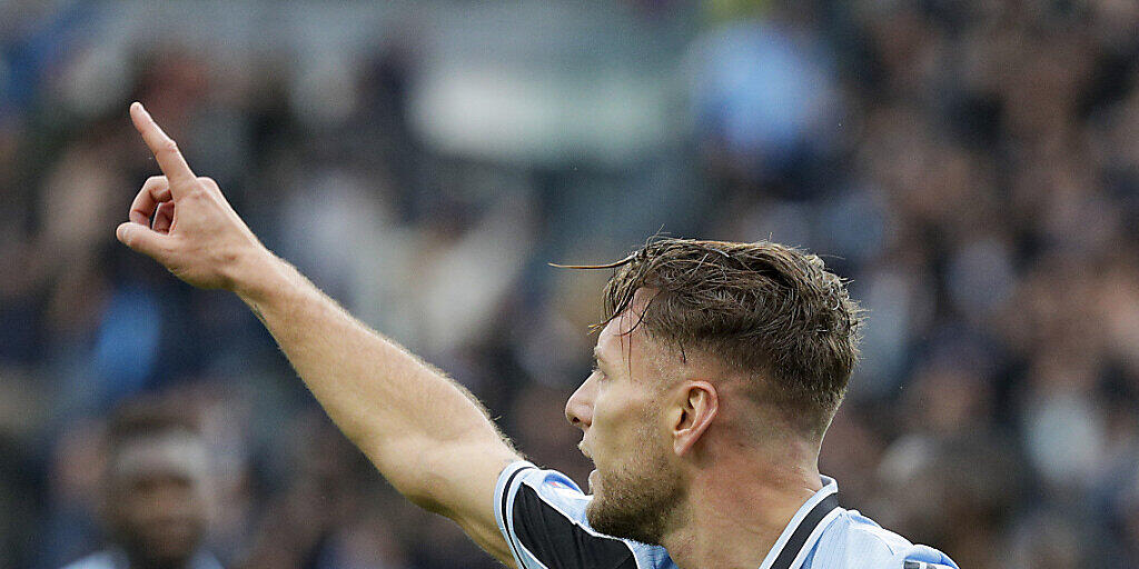 Lazios Topskorer Ciro Immobile traf gegen Sampdoria Genua drei Mal
