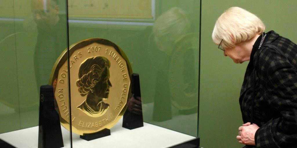 Unbemerkt gestohlen und aus dem Berliner Bode-Museum geschafft: Die "Big Maple Leaf", zweitgrösste Goldmünze der Welt und etwa 4 Millionen Franken wert. (in einer Aufnahme vom Dezember 2010)
