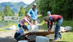 Ferienspass Flossbauen in Steg