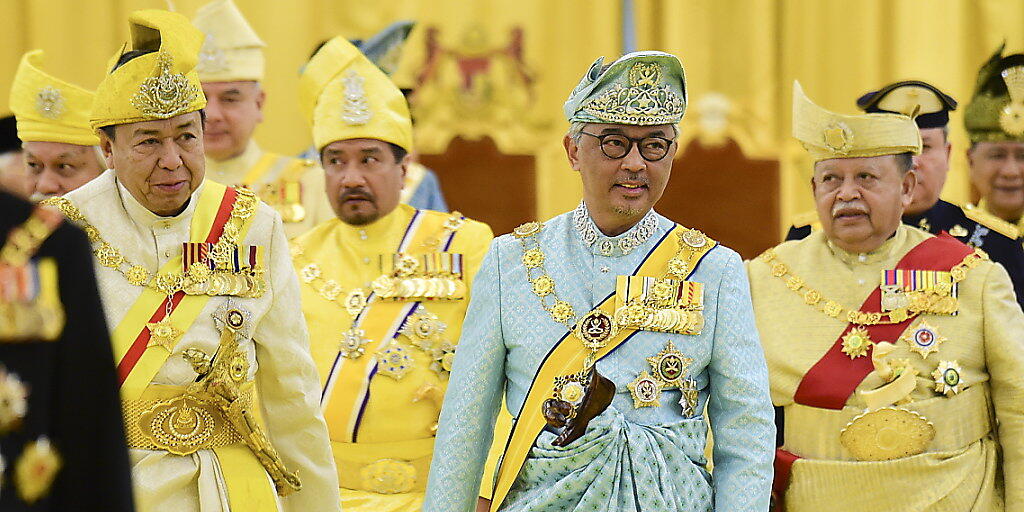 Malaysias neuer König Tengku Abdullah nach der Zeremonie zu seiner Amtseinführung.