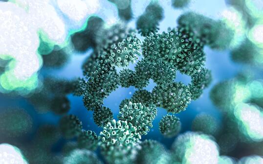 Coronavirus particles, illustration COVID-19, COVID 19,