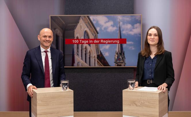 Videointerview 100 Tage in der Regierung mit Hubert Büchel