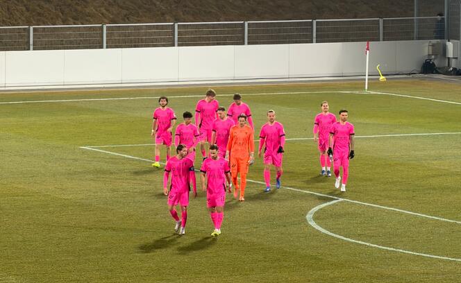 Der FC Vaduz in pinken Sondertrikots.