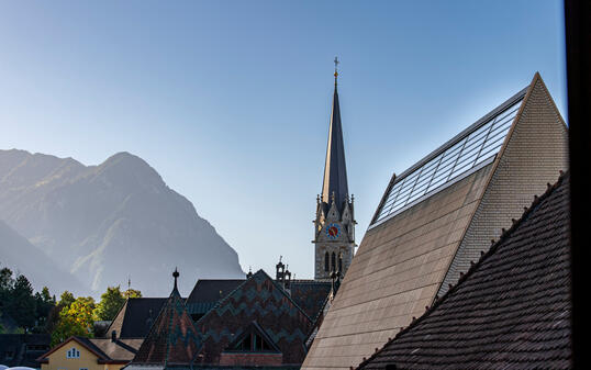 231011 Symbolfoto - Kathedrale und Landtag in Vaduz