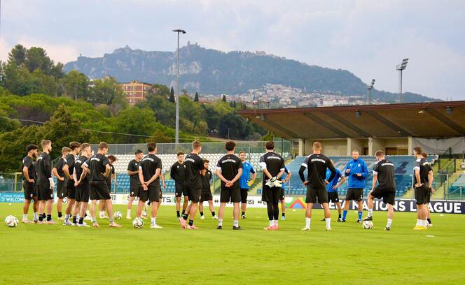Abschlusstraining im San Marino Stadion