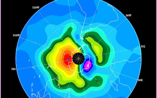 Gute Nachricht für die Umwelt: Ozonloch über der Anarktis (Archiv)