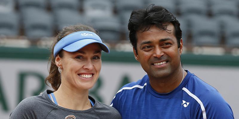 Martina Hingis gewinnt beim French Open in Paris an der Seite des Inders Leander Paes das Mixed-Doppel