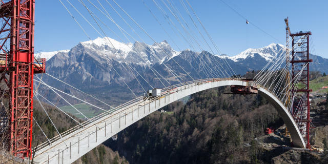 Die Taminabrücke am Samstag in Pfäfers SG