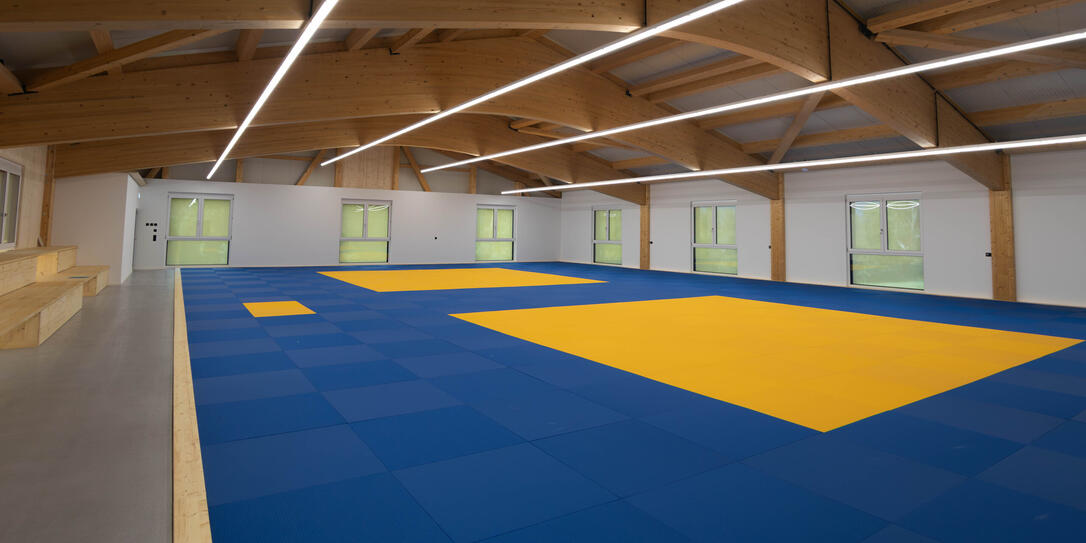 Für die Judokas geht ein Traum in Erfüllung: Grosszügige Trainingsräumlichkeiten mit Tribüne sowie Fitness- und Aufenthaltsräume, Garderoben und eine Sauna stehen nun zur Verfügung.