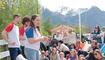 Feierlichkeiten zum Jubiläum bei der alten Rheinbrücke Vaduz–Sevelen