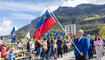 Feierlichkeiten zum Jubiläum bei der alten Rheinbrücke Vaduz–Sevelen