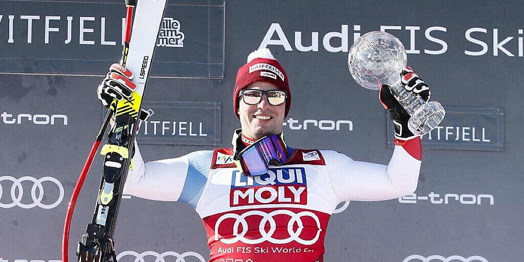 Beat Feuz in Siegerpose: ein gewohntes Bild nach Abfahrten in den letzten Jahren