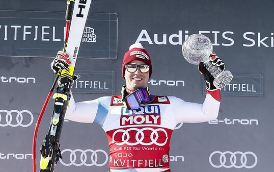 Beat Feuz in Siegerpose: ein gewohntes Bild nach Abfahrten in den letzten Jahren