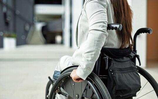 Young Woman in Wheelchair Close Up