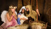 Christmas nativity with angel