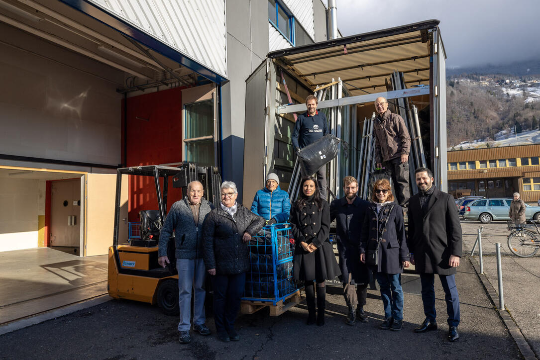 Fenster f&uuml;r die Ukraine beim Hilfswerk in Triesen (19.01.2023)