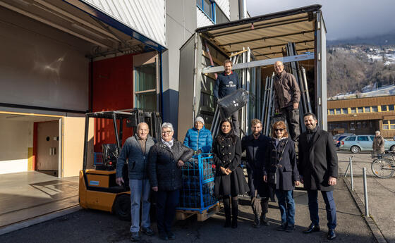 Fenster f&uuml;r die Ukraine beim Hilfswerk in Triesen (19.01.2023)