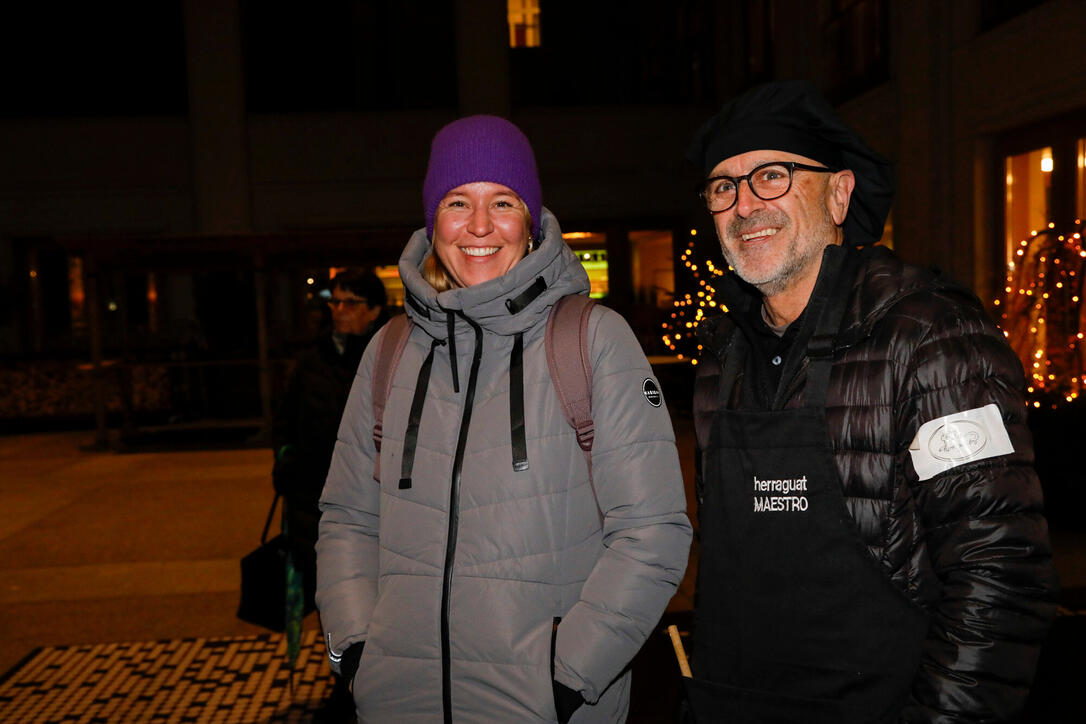 Anlass "Eine Million Sterne" von der Caritas Liechtenstein und Gymi-Schülern im Lindahof, Schaan.