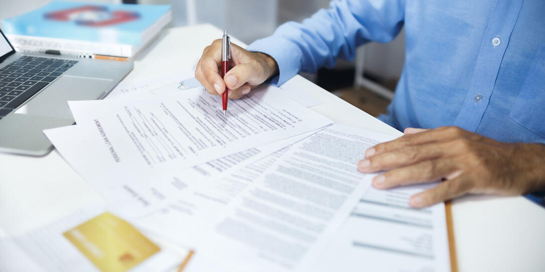 businessman working on desk