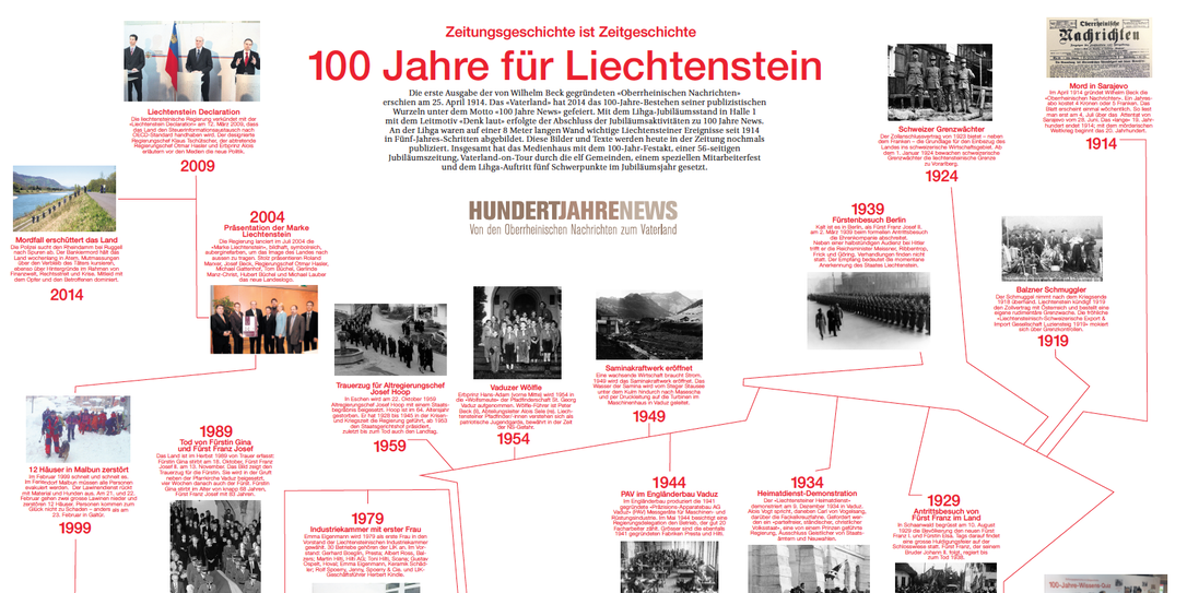 100 Jahre Vaterland Zeitungsgeschichte 1914 2014