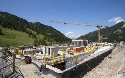 Baustelle Parkhalle Malbun