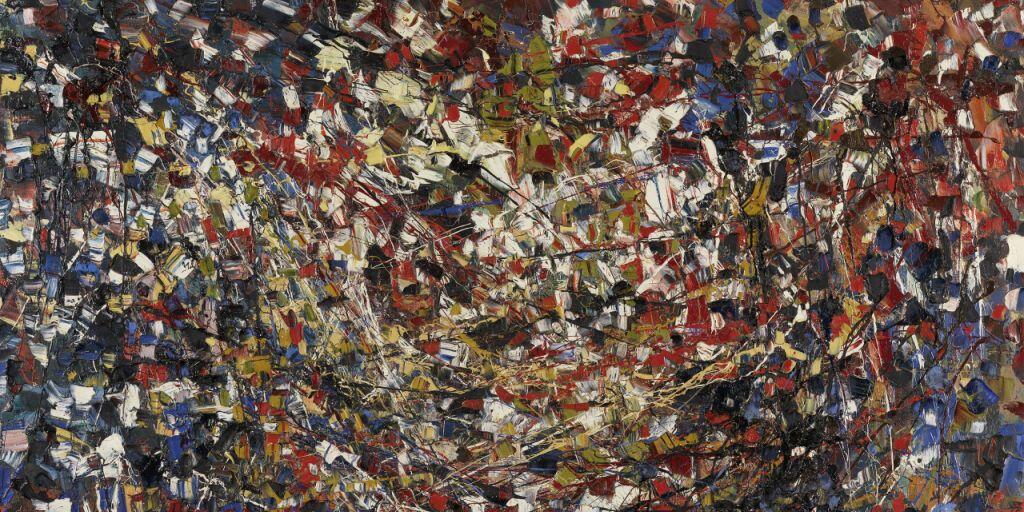 Das Gemälde "Composition" (1951) von Jean-Paul Riopelle ist Teil der Ausstellung "Stunde Null" im Kunsthaus Zürich. Sie läuft vom 7. Juni bis 22. September 2019.