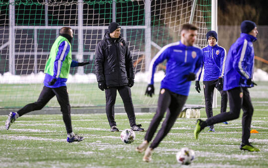 Liechtenstein Ruggell Fussball LFV Nati Training Martin Stocklasa