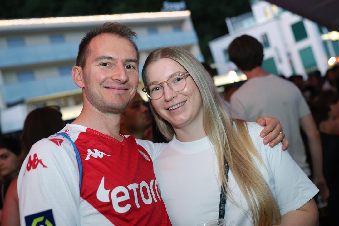 WM-Meile Rathausplatz Vaduz Spiel Schweiz-Katar