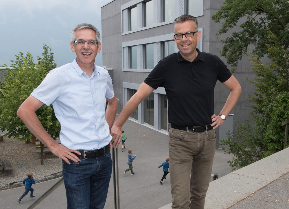 20180625 Treffen mit Schulleiter Thomas Gentsch und KITA-Vorstandsmitglied Roland Repnik, Gamprin #näherdran