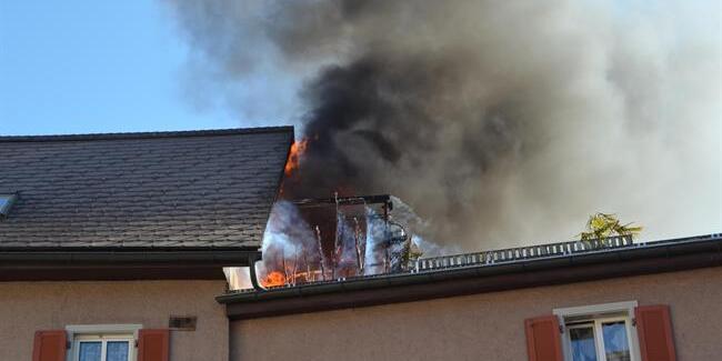 Brand in Domat/Ems