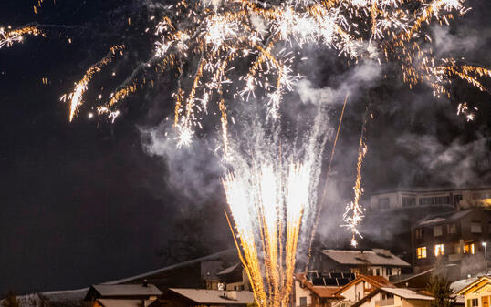 Feuerwerk in Triesenberg