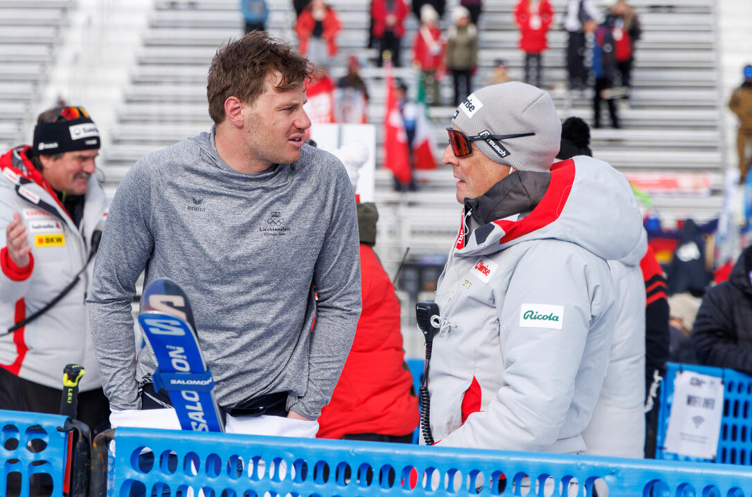 Marco Pfiffner (l.) konnte auf der «Birds of Prey» nicht mehr starten.