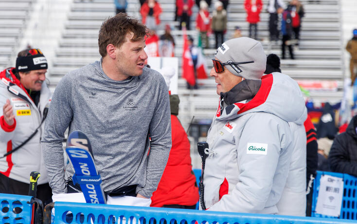 Marco Pfiffner (l.) konnte auf der «Birds of Prey» nicht mehr starten.