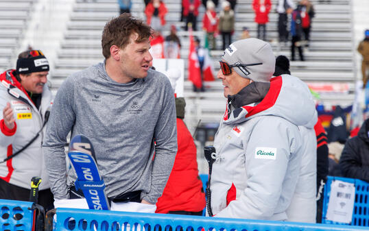 Marco Pfiffner (l.) konnte auf der «Birds of Prey» nicht mehr starten.