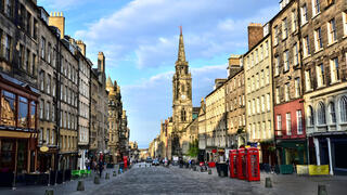 View down the Royal Mile, Edinburgh, Scotland