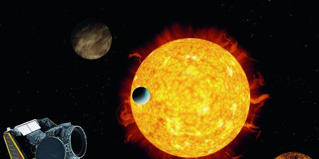 Künstlerische Darstellung des Weltraumteleskops CHEOPS. Künstlerische Darstellung des Weltraumteleskops CHEOPS.